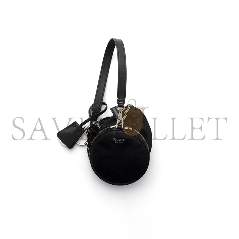 PRADA RE-NYLON AND LEATHER FOLDABLE MINI-BAG 1TT347 (11*11*1.5cm)